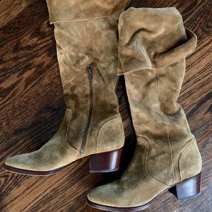 Frye tall foldable suede boots - like new